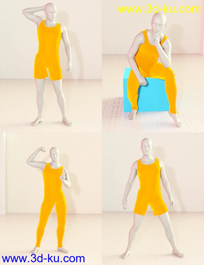 Model Magazine Poses for Genesis 3 and 8 Male(s)模型的图片2