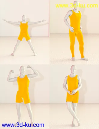 3D打印模型Model Magazine Poses for Genesis 3 and 8 Male(s)的图片