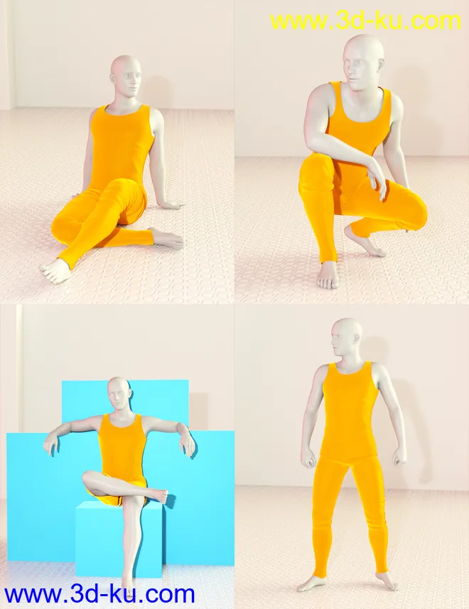 Model Magazine Poses for Genesis 3 and 8 Male(s)模型的图片7