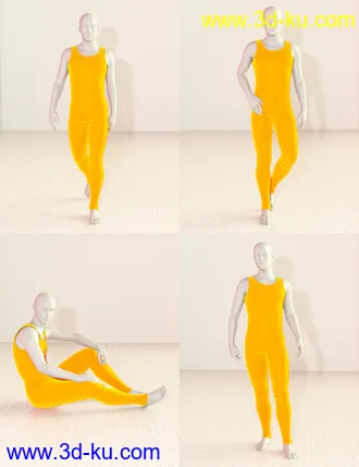 3D打印模型Model Magazine Poses for Genesis 3 and 8 Male(s)的图片