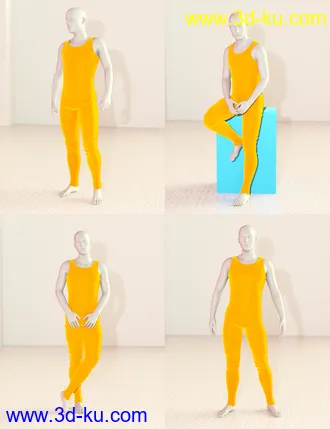 3D打印模型Model Magazine Poses for Genesis 3 and 8 Male(s)的图片