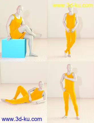 3D打印模型Model Magazine Poses for Genesis 3 and 8 Male(s)的图片