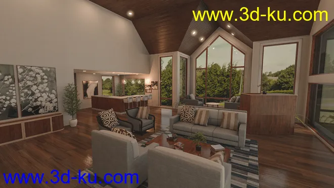 Modern Country Home模型的图片3