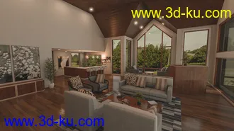 3D打印模型Modern Country Home的图片