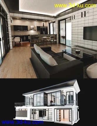 3D打印模型Modern Leisure House的图片
