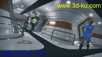 Modular Sci-fi Interior Kit模型的图片3