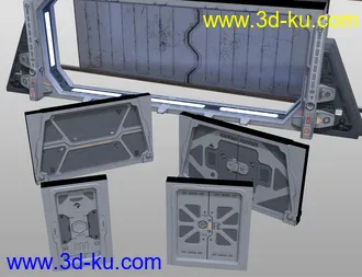 Modular SciFi Interiors Kit模型的图片9