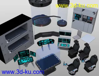 3D打印模型Modular SciFi Interiors Kit的图片