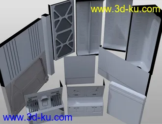 3D打印模型Modular SciFi Interiors Kit的图片