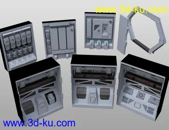 3D打印模型Modular SciFi Interiors Kit的图片