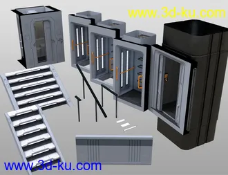 3D打印模型Modular SciFi Interiors Kit的图片