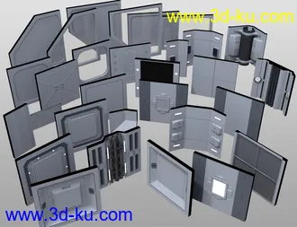 3D打印模型Modular SciFi Interiors Kit的图片