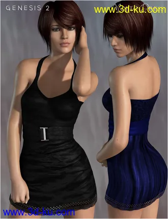 3D打印模型Mojito Dress for Genesis 2 Female(s)的图片
