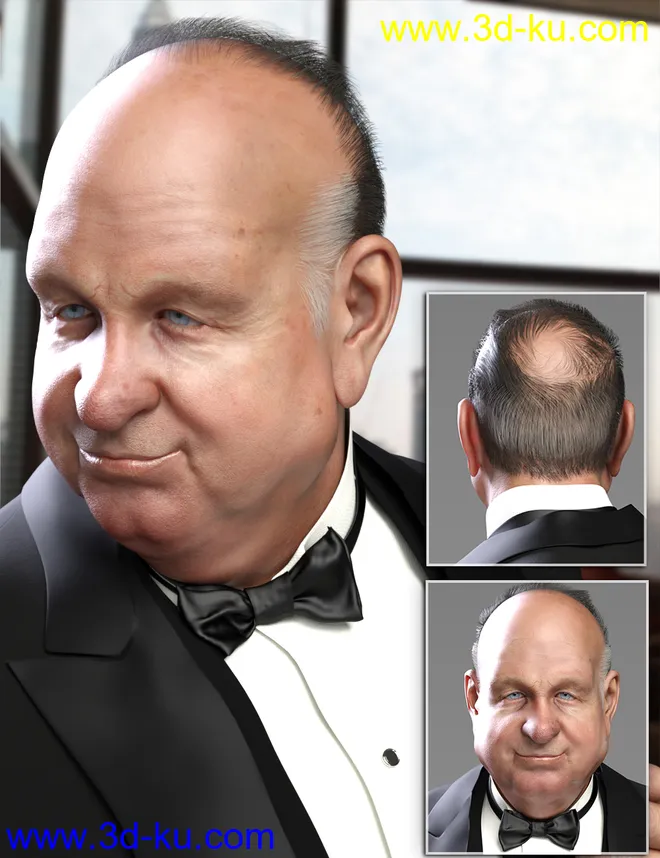 Mr Banks Hair Layers for Genesis 8 Male模型的图片3