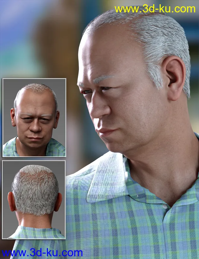 Mr Banks Hair Layers for Genesis 8 Male模型的图片7