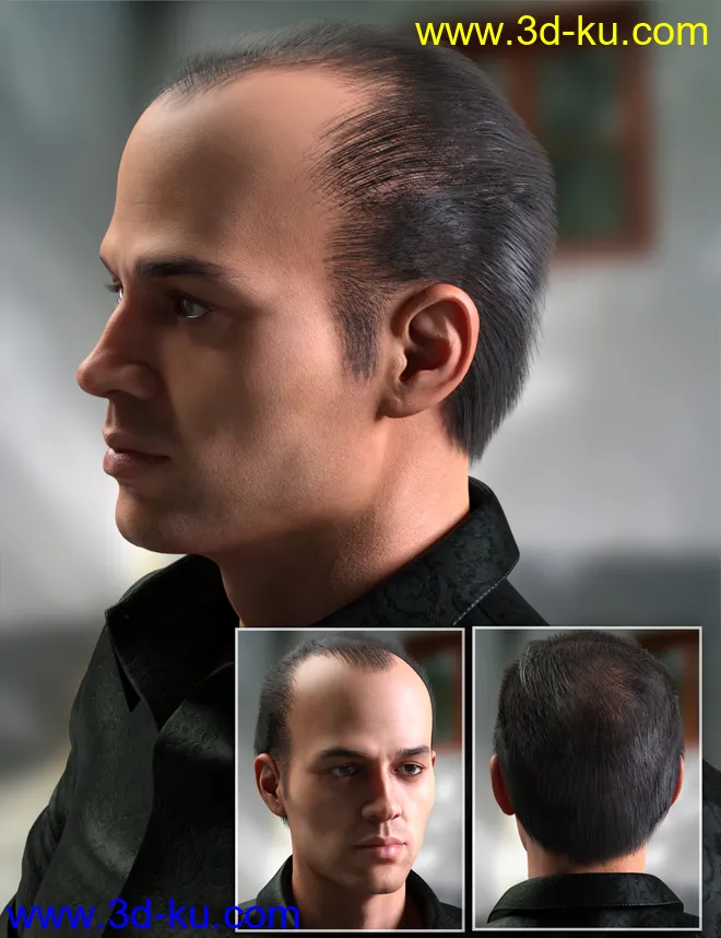 Mr Banks Hair Layers for Genesis 8 Male模型的图片8