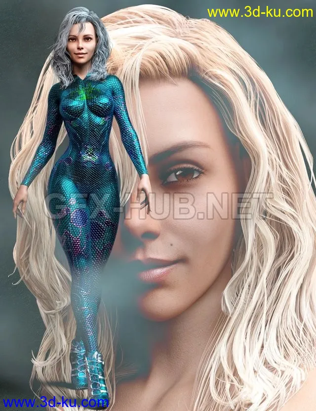 MR Nya and Bodysuit for Genesis 8 Female模型的图片1