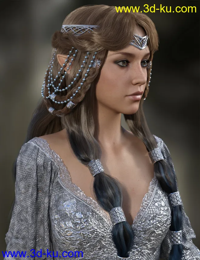 MRL dForce Fantasy Hair Pack模型的图片1