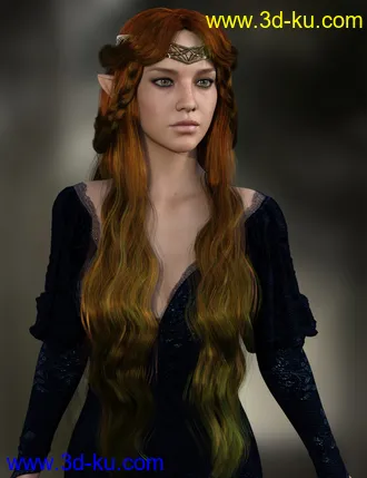 3D打印模型MRL dForce Fantasy Hair Pack的图片