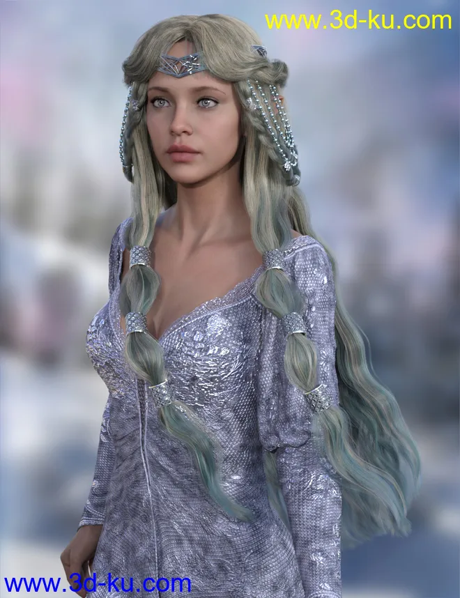 MRL dForce Fantasy Hair Pack模型的图片5