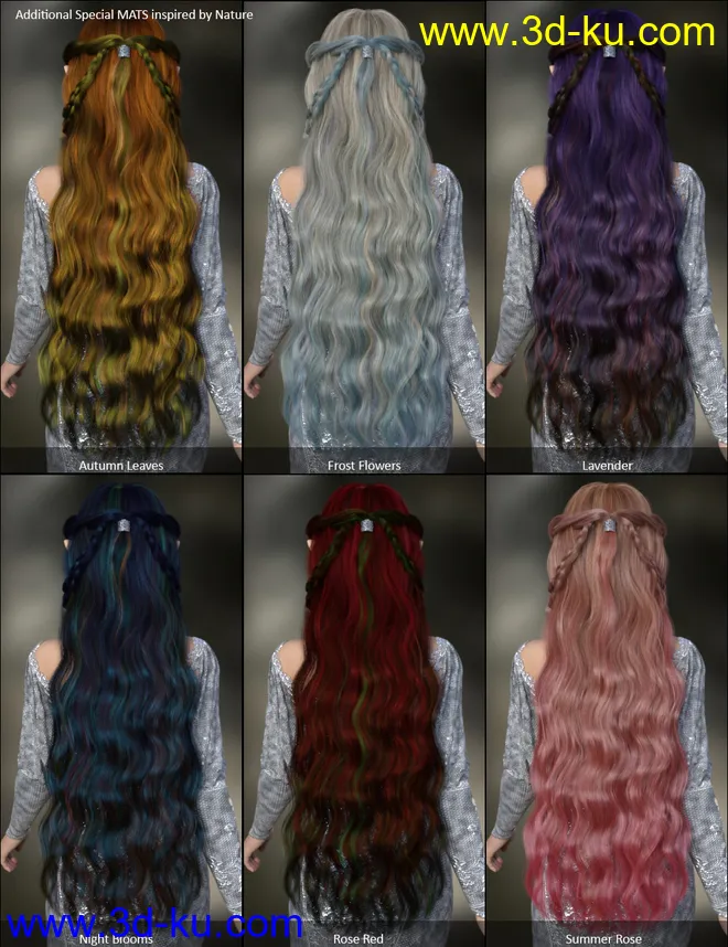 MRL dForce Fantasy Hair Pack模型的图片8