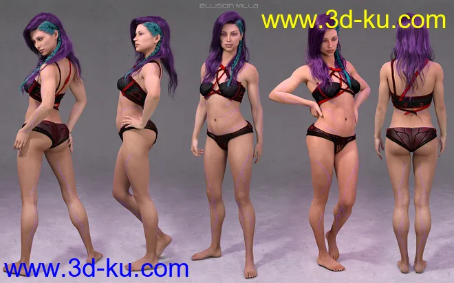 Mst Ellison HD for Genesis 8 Female模型的图片9