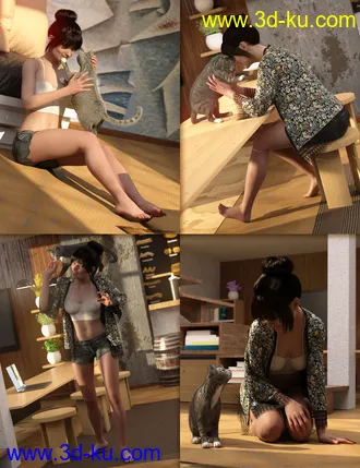 3D打印模型My Furry Friend Poses的图片