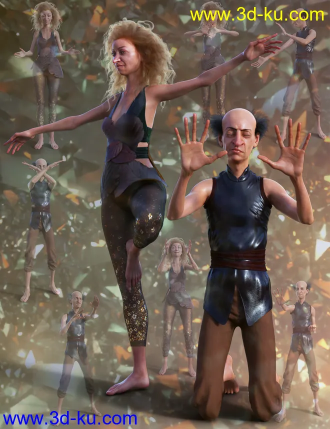 Mystic Poses for Genesis 8模型的图片1