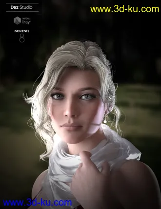 3D打印模型Nadae Bun Hair Set For Genesis 3 and 8 Females的图片