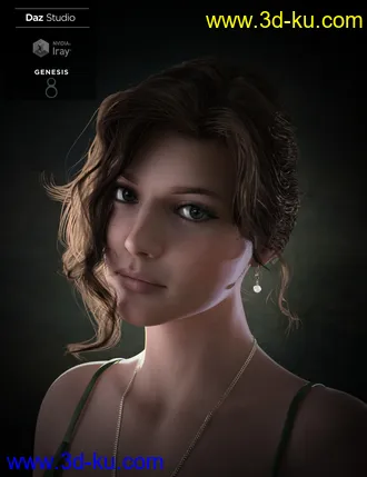 3D打印模型Nadae Bun Hair Set For Genesis 3 and 8 Females的图片