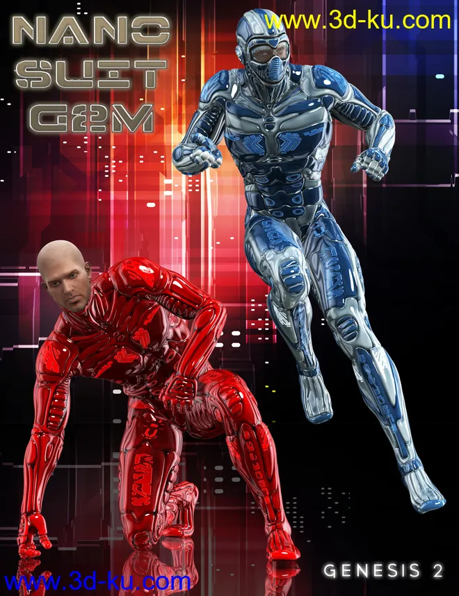 Nano Suit for Genesis 2 Male(s)模型的图片1