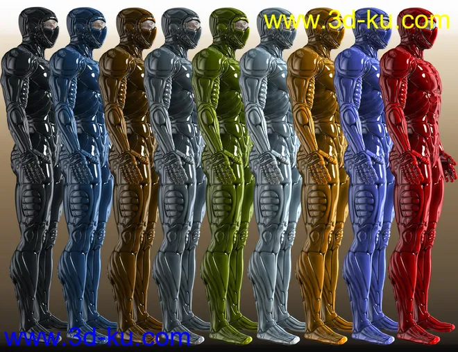 Nano Suit for Genesis 2 Male(s)模型的图片3
