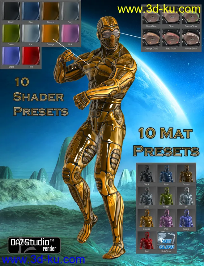 Nano Suit for Genesis 2 Male(s)模型的图片4