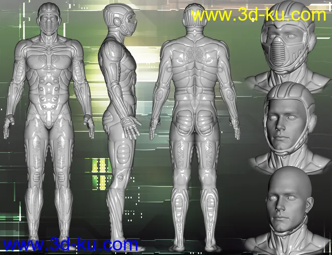 Nano Suit for Genesis 2 Male(s)模型的图片5
