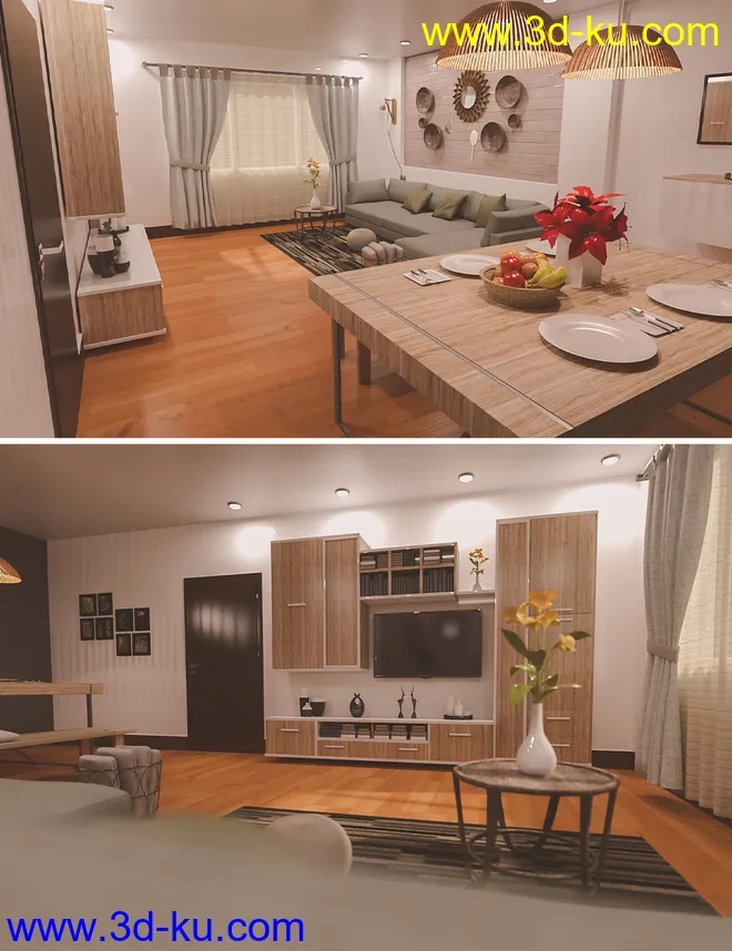 Native Living Room模型的图片1