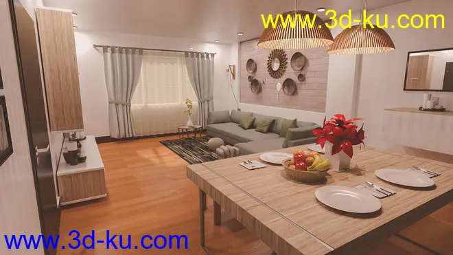 Native Living Room模型的图片2