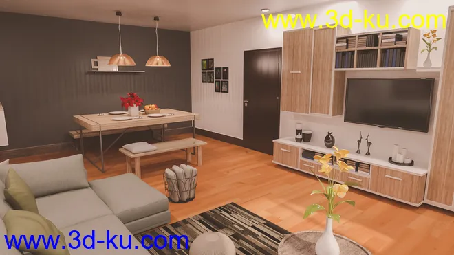 Native Living Room模型的图片3