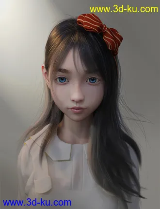 Natsuki Hair for Genesis 8 Females模型的图片1