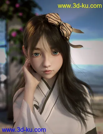 3D打印模型Natsuki Hair for Genesis 8 Females的图片