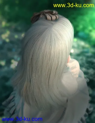Natsuki Hair for Genesis 8 Females模型的图片3