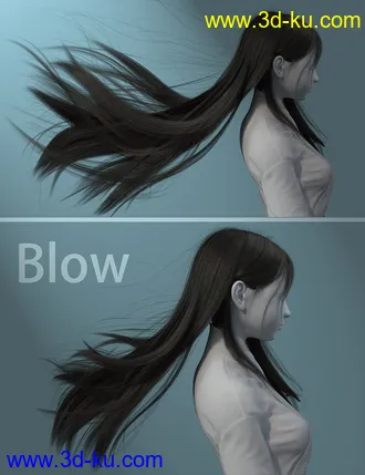 3D打印模型Natsuki Hair for Genesis 8 Females的图片