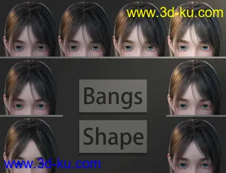 Natsuki Hair for Genesis 8 Females模型的图片13