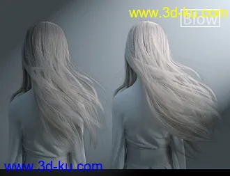 Natsuki Hair for Genesis 8 Females模型的图片15