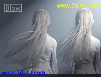 3D打印模型Natsuki Hair for Genesis 8 Females的图片
