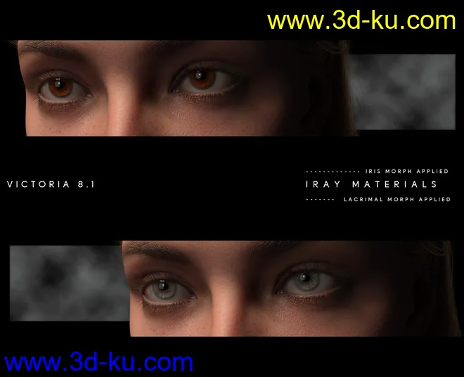 Natural Eyes II for Genesis 8.1 Females and Males模型的图片2