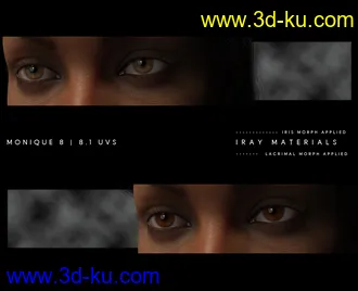 3D打印模型Natural Eyes II for Genesis 8.1 Females and Males的图片