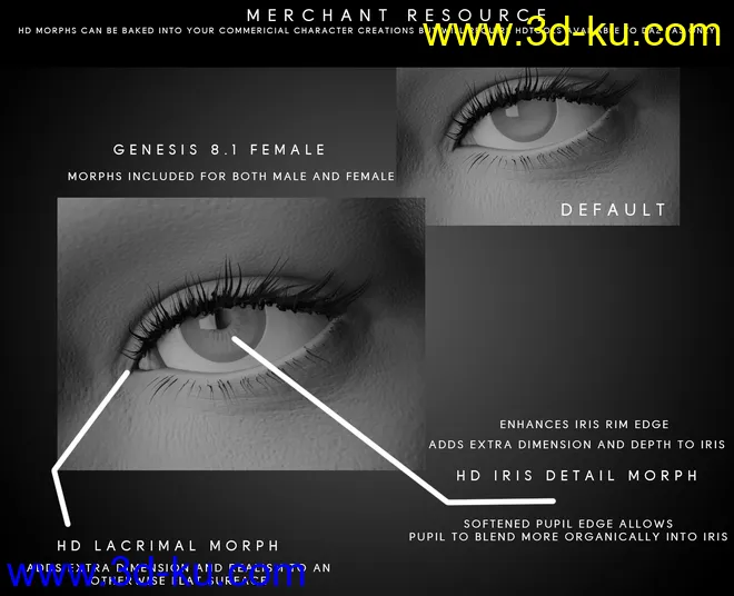 Natural Eyes II for Genesis 8.1 Females and Males模型的图片5