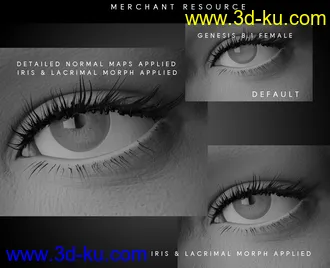 3D打印模型Natural Eyes II for Genesis 8.1 Females and Males的图片