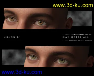 3D打印模型Natural Eyes II for Genesis 8.1 Females and Males的图片