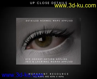3D打印模型Natural Eyes II for Genesis 8.1 Females and Males的图片